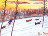 Allen Sapp, Untitled - Gone Sledding