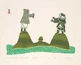 Pitseolak Ashoona, Lovers Stranded on Tidal Island #50/50