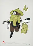 Pitseolak Ashoona, Away to the Fishcakes #1/50, 1979, colour lithograph on paper