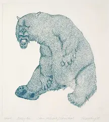 Davie Atchealak, Nanook #40/50, 1985, etching on paper