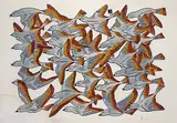 Marjorie Esa, Snow Bunting #25/43, 1971, colour stonecut on paper