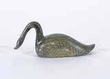 Jacob Kahoktak, Untitled - Long Neck Bird, 1981, light green stone carving