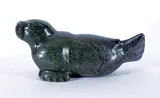 Allie Kasudluak, Untitled - Fat Seal, 1978, green stone carving