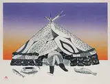 Kananginak Pootoogook, Going into the Tent #27/50