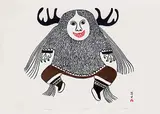 Pauta Saila, Shaman's Dance #23/50, 1969, colour stonecut on paper