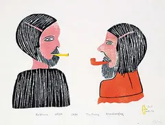 Marion Tuu'Luuq, Kabluna #20/50, 1984, colour stone cut on paper