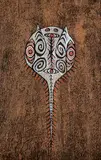 Humbray Mra-Mra, Stingray, 1995, paint on bark