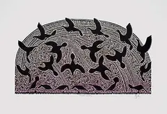 Alick Tipolti, Kudlukal, 21/35, 2010, lino block on paper