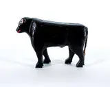 Martin Schatz, Untitled - Black Bull, painted wood sculpture