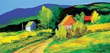 Christian Bergeron, L'Orange dans la Verdue, acrylic on canvas