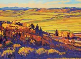 William Duma, Westward View, oil on wood board