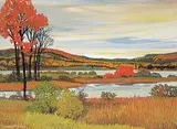 Richard Ferrier, Lake Nipissing, acrylic on canvas board