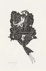 Untitled - The Sacrifice #18/20 by Arthur Eric R.P. Gill, relief print on paper, sold Nov 2019