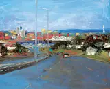 Paul Healey, Driving In, oil on canvas