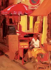 Sarah Kidner, Souvenirs, oil on canvas board