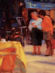 Sarah Kidner, Indecision, oil on canvas board