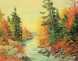 Matthew F. Kousal, Severn River, oil on wood board