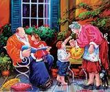 Lise Lacaille, Mami et Papi, acrylic on canvas