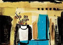 Isabel MacKillop, The White Jar, mixed media on wood board