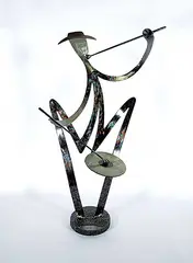 Greg Metz, Untitled - Jazz Drummer, welded metal sculpture