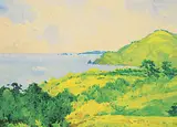 Katsumi Miyake, Untitled - View of the Coast, watercolour on paper