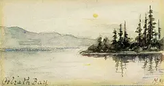 Matthew Moresby, Goliath Bay, watercolour on paper