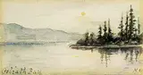 Matthew Moresby, Goliath Bay, watercolour on paper