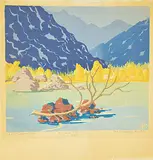 Ella Ashbridge Richards, North Thompson River #3/24, colour silkscreen on paper
