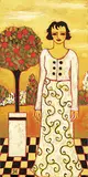 Karen Rieger, Woman with Ivory Gown [Study], oil on canvas