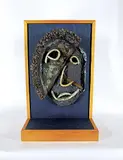 Ron Robinson, Braque Man Mask, mixed media sculpture
