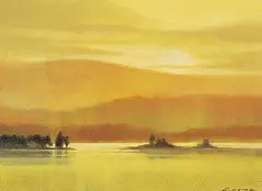 Gerald Sevier, Evening Glow, oil on canvas