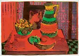 Theme Variation II #38/50 by John Harold Thomas Snow, 1975, colour lithograph on paper, sold Nov 2019