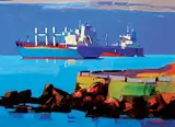 Mike Svob, Seawall View [Vancouver], 2012, acrylic on wood panel