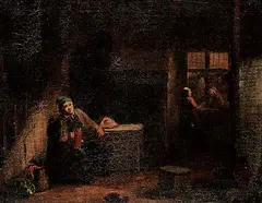 David - After Teniers, Untitled - After Dinner, oil on canvas