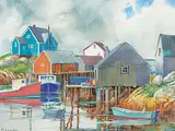 Peggy's Cove, N.S. by Mary Marguerite Porter Zwicker, watercolour on paper, sold Nov 2019