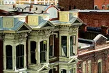 Untitled - Rooftops by Gary Aylward, oil on board, sold Nov 2019