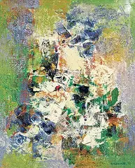 Léon Bellefleur, Jardin, 1973, oil on canvas