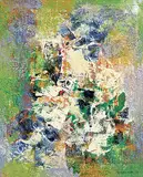 Léon Bellefleur, Jardin, 1973, oil on canvas
