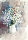Molly Lamb Bobak, Untitled - Vase of Daisies