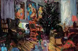 Molly Lamb Bobak, Christmas Living Room