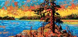 Northern Sky by Rod Charlesworth, oil on wood board, sold Nov 2019