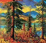 Shuswap Shores by Rod Charlesworth, oil on canvas, sold Nov 2019