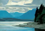 Alan Caswell Collier, From Alert Bay, B.C., oil on wood board