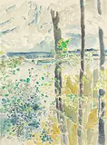 Dorothy Knowles, Untitled - View from the Lake, 1986, watercolour on paper