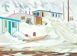 Doris Jean McCarthy, Three Houses at Broughton Island
