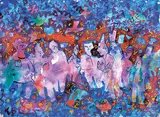 Janet Mitchell, Untitled - Colourful Celebration, 1976, watercolour on paper