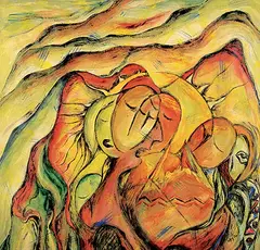 Daphne Odjig, Untitled - Clouds of Memory, 1974, acrylic on paper