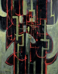 Ronald John Spickett, Untitled - Factory, 1951, oil on paper board