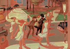 Philip Surrey, Untitled - The Crosswalk, oil on wood board