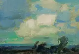 Untitled - Summer Skies and Landscape by Marc-Aurèle de Foy Suzor-Coté, 1923, oil on panel, sold Nov 2019